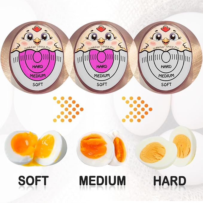 Nobleegg Egg Timer Pro2 Boiler Soft Medium Hard Boiled Eggs Changes Color Purple Certified