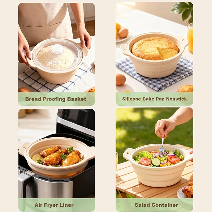 42oz Silicone Microwave Food Steamer with Steam Basket, Collapsible Steamer for Cooking Vegetable, Seafood, Dumplings, Rice Cooker, BPA Free Small Steam Pot with Handle & Lid, Dishwasher Safe (Green)