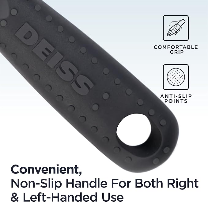 Deiss PRO Swivel Vegetable Peeler - Sharp Stainless Steel Peeler With Easy Non-Slip Hand Grip, Potato Peelers For Kitchen, Fruit, Carrot, Apple, Veggie, Kiwi, Durable, And Dishwasher Safe (BLACK)