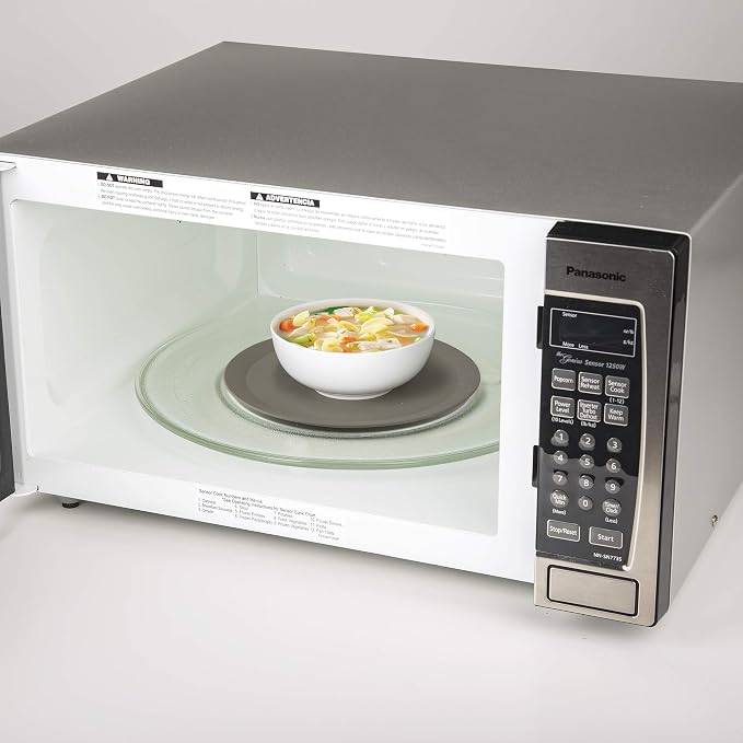 Compact Microwave Multi-Mat, 9.5 Inches, Gray – Microwave Food Splatter Protector & Heat-Resistant Trivet