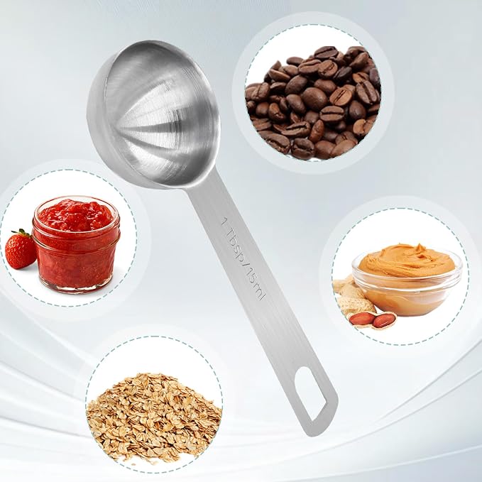 1 Tablespoon Stainless Steel Measuring Spoons | 1 Tbsp | 3 Tsp | 15 Ml | 15 Cc, Metal Single Measuring Spoon, For Measuring Coffee Powder, For Grains and Loose Tea
