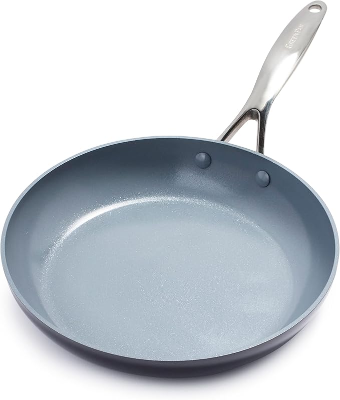GreenPan Valencia Pro 12" Ceramic Nonstick Frying Pan, Hard Anodized | PFAS-Free Nonstick Skillet, Induction Ready, Compatible with all Stovetops, Dishwasher Safe, Oven Safe up to 600F