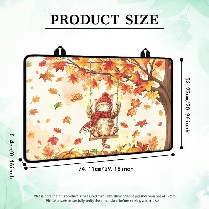 Cat Daisy Stove Top Covers Heat Resistant, Thick Insulation Cooktop Cover, Reusable Dish Drying Mat, Non-slip Flat Stovetop Protector, Wear Resistant Stovetop Liners, 30"x21"