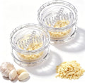 2PCS Clear Manual Garlic Twister and Ginger Mincer Tool, Transparent Manual Garlic Twist, Compact Garlic Mincer Tool for Garlics, Ginger, Onion, Nuts, Herbs, Impact Resistant Kitchen Gadget