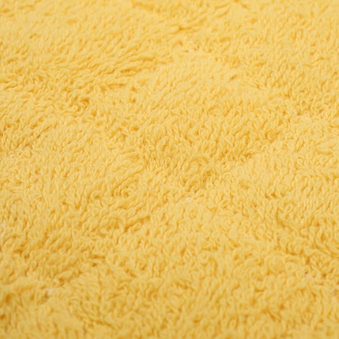 100% Cotton Kitchen Everyday Basic Terry Pot Holder Heat Resistant Coaster Potholder for Cooking and Baking Set of 5 Yellow