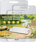 100% Titanium Cutting Board Set of 3, Double-Sided Kitchen Boards | 3-Piece Multi-Size Set One-Piece Pure Titanium Reversible Double-Sided Design Dishwasher Safe Gift-Ready Packaging