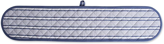 DII Double Strip Chef Kitchen Cooking & Baking Collection, Double Oven Mitt, 35x7.5, French Blue