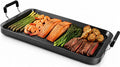 Stove Top Griddle 17 Inch, Warp-Resistant Nonstick 2 Burner Griddle Pan for Gas Stove, Aluminum Flat Top Grill & Pancake Griddle for Indoor Cooking, Camping, Outdoor BBQ