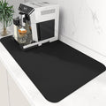 Coffee Mat Super Absorbent Dish Drying Mat Coffee Bar Mat 17"x 30", Black | Match with Coffee Machine Accessories Large Drying Mats for Kitchen Counter