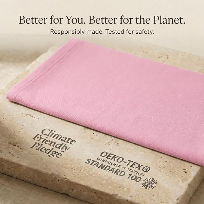 Urban Villa Kitchen Towels Cotton Dish Towels 20”x30” (Set of 6) Pink