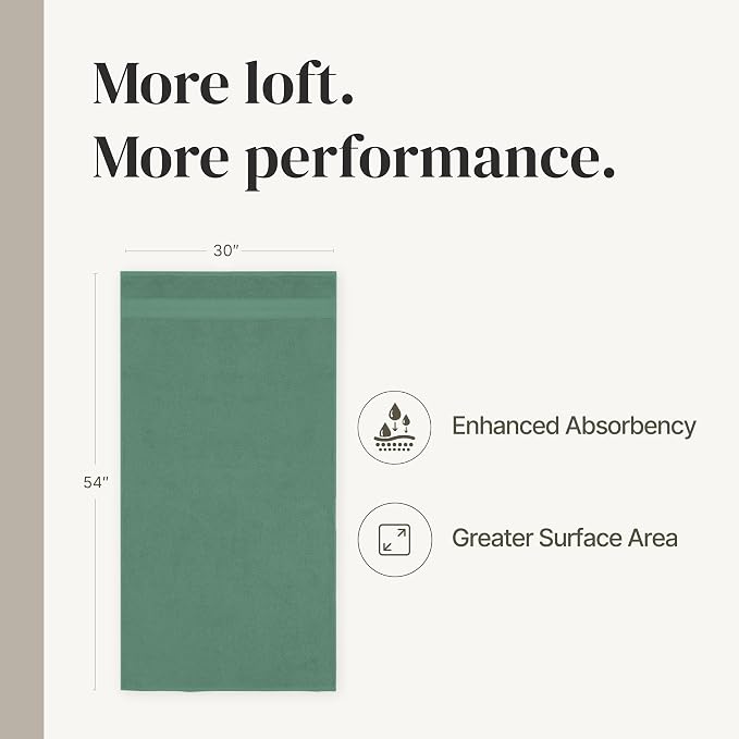 Modern Threads 4-Pack SpunLoft Bath Towel 30x54 - Eucalyptus