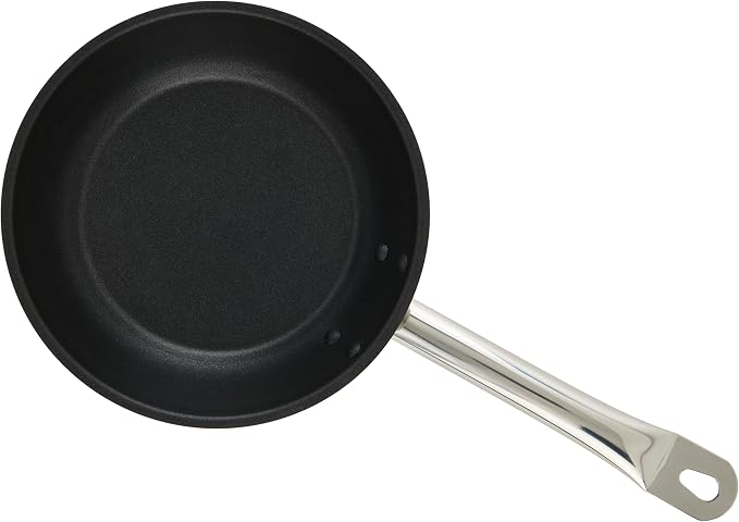 Winco 8" Stainless Steel Fry Pan, Non-Stick | Dishwasher safe, Induction compatible, Great for Sauteing, Searing, Frying and Restaurant Kitchens