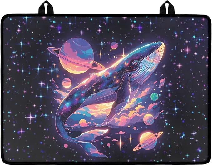 Whale Galaxy Silicone Electric Stove Top Cover Mat 29’’ x 21’’ Ceramic Stove top Cover, Heat Resistant Glass Cooktop Protector Flat RV Range Stovetop Protector Home Kitchen Decor
