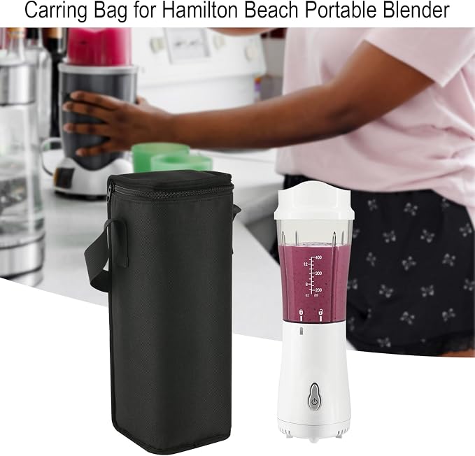 Beautyflier Portable Blender Storage Bag Compatible with Hamilton Beach Portable Blender, Carrying Case for Small Blender, Mini Blender Travel Storage Organize (Bag Only)