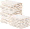 Homaxy Kitchen Towels and Dishcloths Set, Set of 12, Apricot | Cotton Terry Kitchen Dish Towels, Super Soft and Absorbent Dish Cloths, 16 x 25 and 12 x 12 Inches
