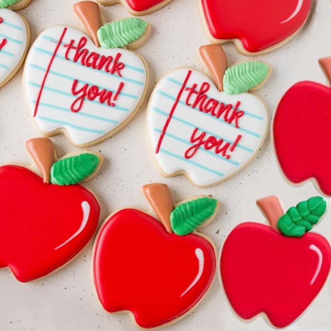JOB JOL Cookie Cutters 4 PCS, for Back to School and Teacher Appreciation | Apple, Pencil, Paper, Ruler