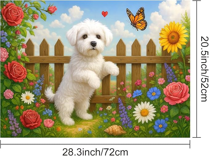 HOMETITUTE Garden Puppy Stove Top Cover 28x20 Heat Resistant Diatomite Mat
