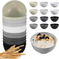 HEYCOME 12 Pcs Unbreakable Cereal Bowls Set, 26 Oz Wheat Straw Bowls Set, Microwave & Dishwasher Safe Bowls for Kitchen, Reusable Plastic Bowls for Soup, Salad and Snack, BPA Free, Multicolor