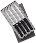 RADA Cutlery Four Utility/Steak Knives Gift Set (G255), Black | 4-Piece Knife Set , Stainless Steel Blade, Resin Handle