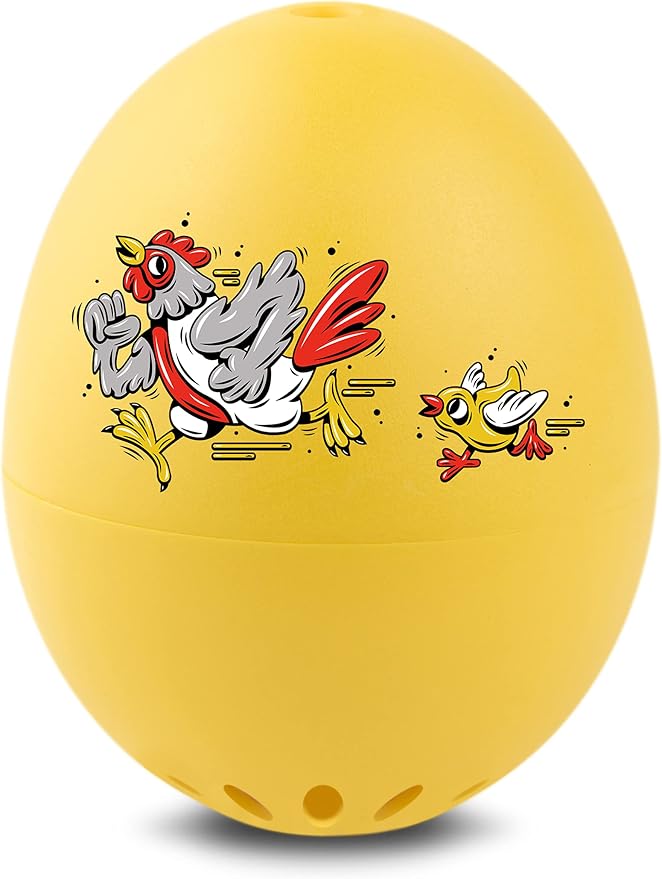 Chicken Run BeepEgg – Egg Timer for Boiling Eggs – Musical Egg Cooker for Soft, Medium, Hard Boiled Eggs – Food Safe – Singing Floating Egg Timer – Egg Cooker for 3 Levels of Doneness - Brainstream