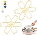 Silicone Pan Protectors for Stacking 2 Piece (Lemon Yellow, L) | Pot Separators for Cookware, Prevent Scratch, Protect Coating, Dishwasher Safe, Multi-Purpose Heat Resistant Trivets