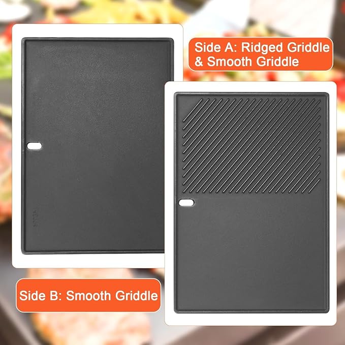 QuliMetal Reversible Griddle Replacement Parts | For Weber Genesis II/II LX 400 Series, E410, E415, E435, LX E-440 - 1 Pack