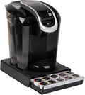 Mind Reader Single Serve Coffee Pod Drawer, 30 Pod Capacity, Countertop Organizer, 10.5"L x 12.75"W x 2.5"H, Black