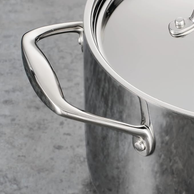 Tramontina Signature Tri-Ply Clad Stainless Steel 4-Quart Sauce Pan | Induction-Ready, Dishwasher-Safe, NSF-Certified, Made in Brazil
