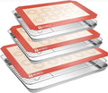M MCIRCO Baking Sheet with Cooling Rack, Baking Mat Set, Set of 9 | Stainless Steel Cookie Pan with Cooling Rack, 3 Sheets + 3 Racks + 3 Mats, 10/12/16 Inch, Baking Pan, Easy Clean