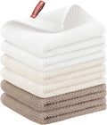 Nialnant 6 Pack Kitchen Hand Towels,100% Cotton Dish Towels for Kitchen,Extra Soft & Absorbent Dish Cloths for Washing Dishes,Cleaning Rags