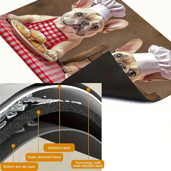 HOMETITUTE Chef Dog Stove Top Cover 28x20 Diatomite Heat Resistant Mat