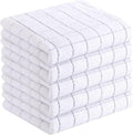 Homaxy 100% Cotton Terry Kitchen Towels, 5 Pack, White | Ultra Soft and Absorbent Dish Towels for Kitchen, Suitable for Drying and Washing Dishes