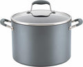 Anolon Advanced Home Hard-Anodized Nonstick Stockpot with Lid, 10 Quart Pot, Nonstick Pot, Moonstone