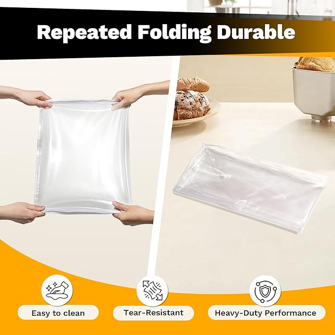 BIEAMA 20 Tier Full Size Bun Rack Cover, Commercial Bakers Racks Cover | Clear PVC Sheet Pan Rack Cover with 2 Sided Zippers, 27" L x 21" W x 64" H