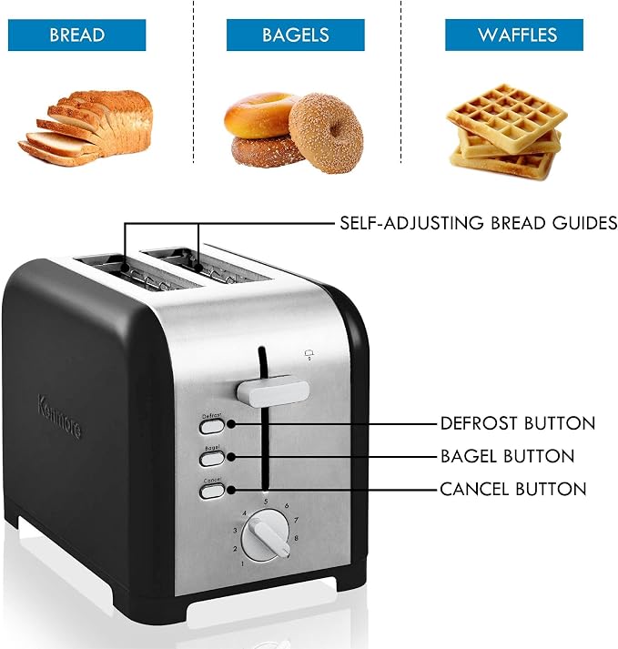 Kenmore 40600 2-Slice Toaster in Black
