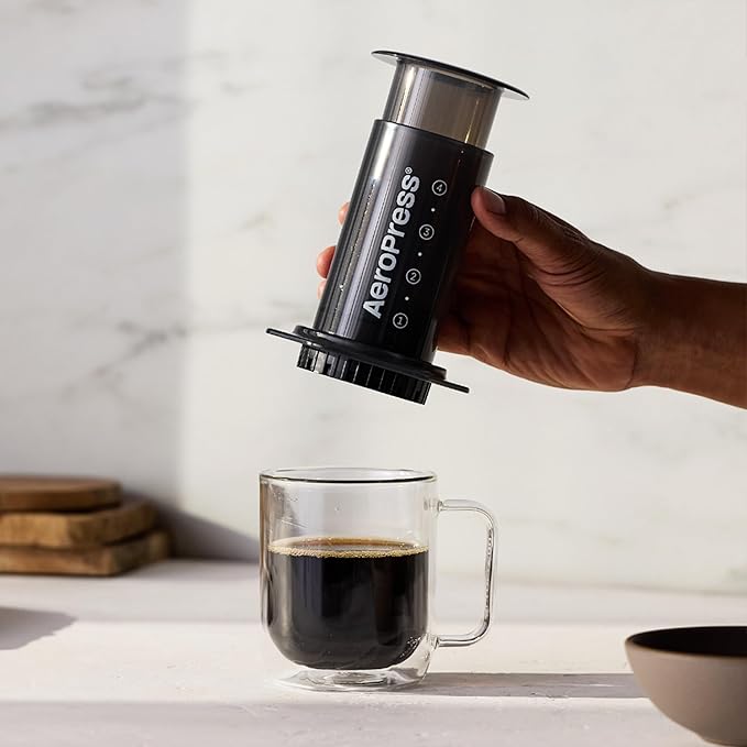 AeroPress Original Coffee Press, French Press, Pour-Over & Espresso Style | All-in-One Manual Coffee Maker, 2-Minute Brew, Less Bitterness, More Flavor, Portable, Travel & Camping