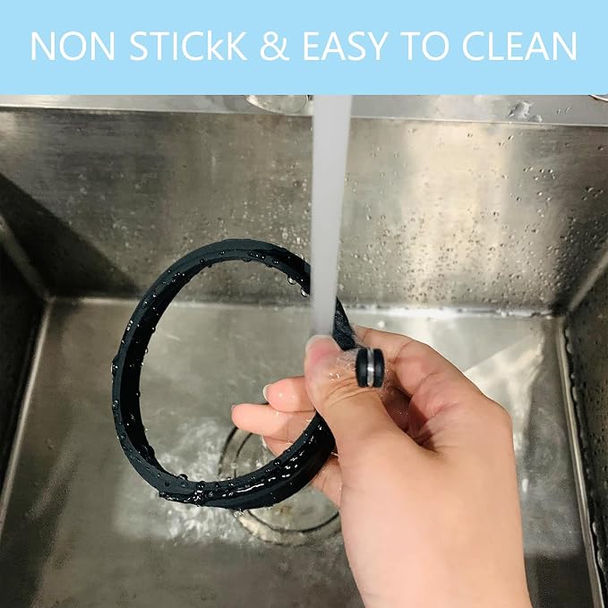 Black Silicone Egg Ring, 4 Pack Egg Ring Molds for Fried Egg, Non-stick Egg Cooker Ring