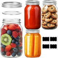 ComSaf 32 oz Wide Mouth Mason Jars 4 Pack Large Glass Jars with Lids | BPA-Free Materials, Quart Size, Chunky Salsa, Canning Pickling Sauce, Meal Prep Salad, Sourdough, Jam Jelly, Meal Prep