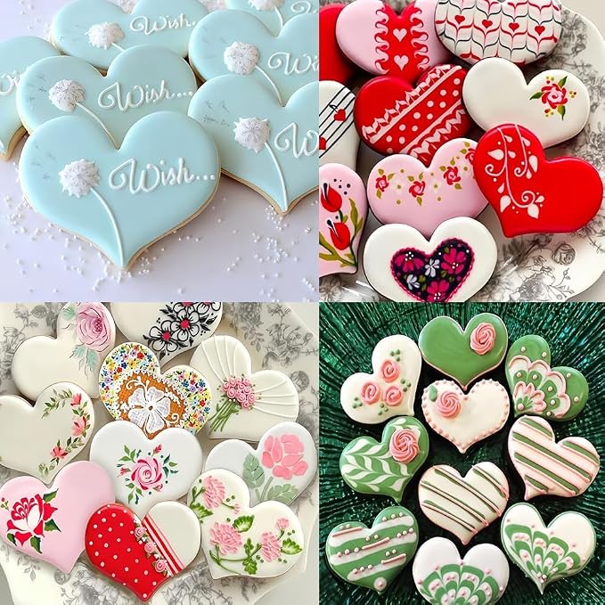 MrCookie Heart Cookie Cutters Set, 6pc Stainless Steel