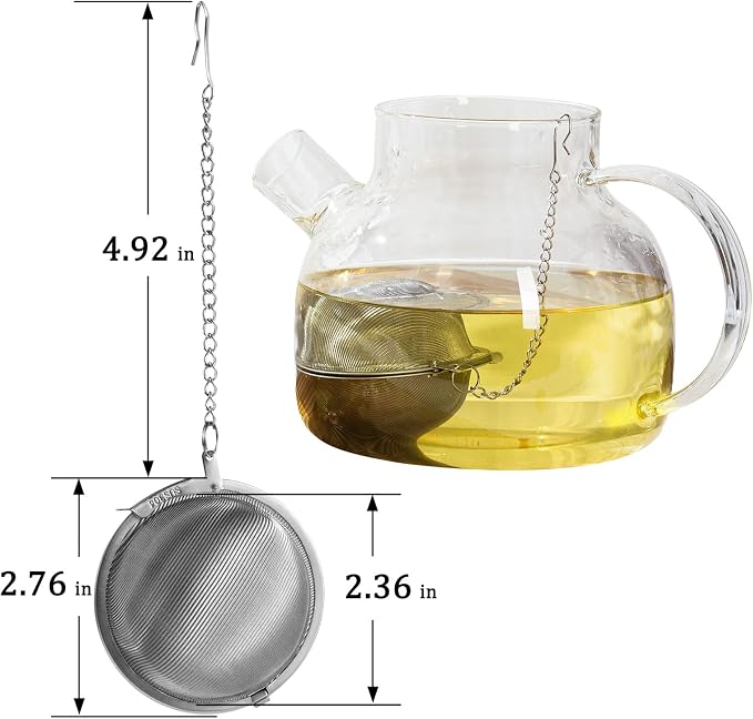 304 Stainless Steel Tea Ball Tea Holder Tea Infuser (Large x 2) | Tea Strainers For Loose Leaf Tea Steeper Extra-Fine Mesh Tea Leaf Holder Metal Tea Bag Rooibos Black Tea Herbal Spices