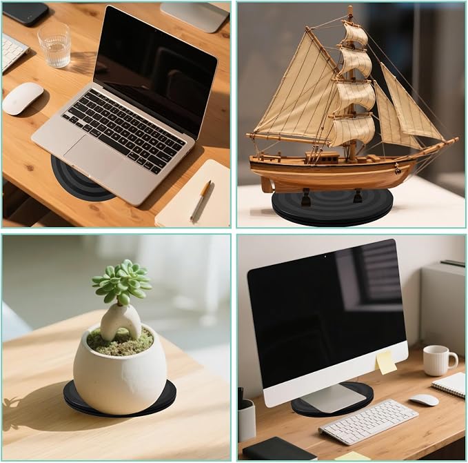 12 Inch Heavy Duty Rotating Swivel Stand, 360° Rotation with Steel Ball Bearings for Plants, Monitors, Crafts, Model Bases & TVs