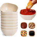 Dipping Bowls,Sauce Cups,Sauce Bowls,Small Bowls for Dips,4.5 oz,9 Pack | Unbreakable Small Plastic Bowls,Small Dessert Bowls,Mini Prep Bowls,Wheat Straw Small Bowls for Side Dish, Ketchup, BBQ-Beige