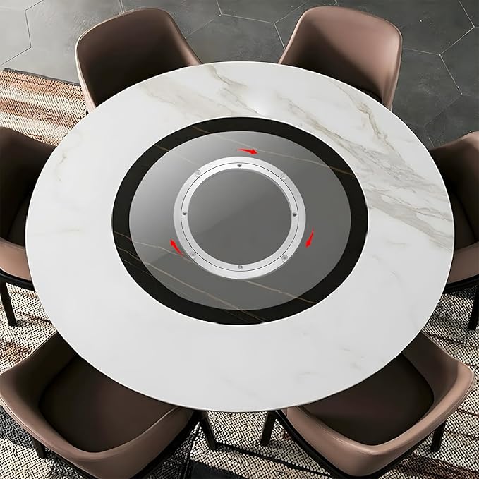 QDiShi 10 Inch Lazy Susan, Heavy Duty Swivel Turntable Aluminum Bearing Metal Rotating Turntable Bearings Swivel Plate Hardware for Dining-Table and Workbench (10 inch)