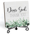 Modern Farmhouse Decor, Home Decor For Living Room, Boho Chic Aesthetic Shelf Decorations, Christian Eucalyptus Dear God Sign, Farm House Entryway Tv Stand Fireplace Coffee Table Decoration (09)