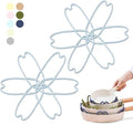 Silicone Pan Protectors for Stacking 2 Piece (Sky Blue, L) | Pot Separators for Cookware, Prevent Scratch, Protect Coating, Dishwasher Safe, Multi-Purpose Heat Resistant Trivets
