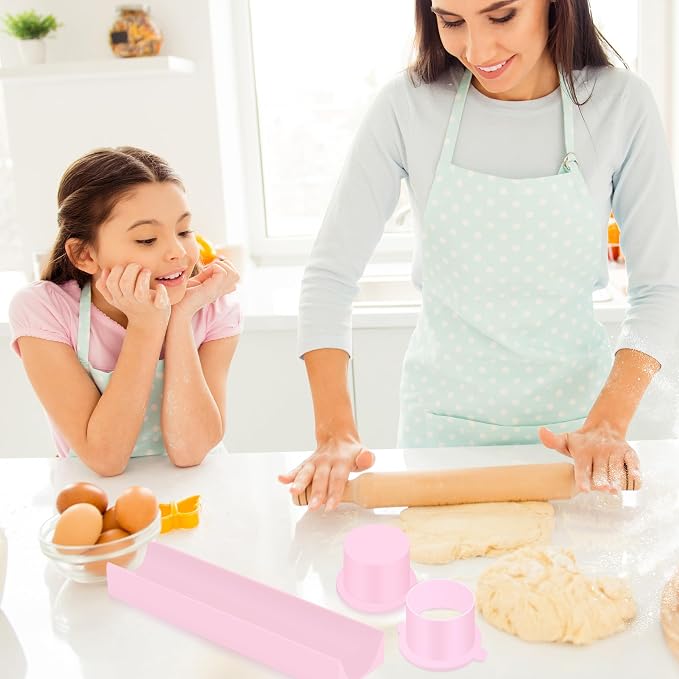 Round Cake Pop Mold Set with 9in Tray and Sticks- Pink | ABS Cake Pop Maker with Cutter and Pusher, perfect for making uniform cake pops for parties, weddings, and homemade desserts.