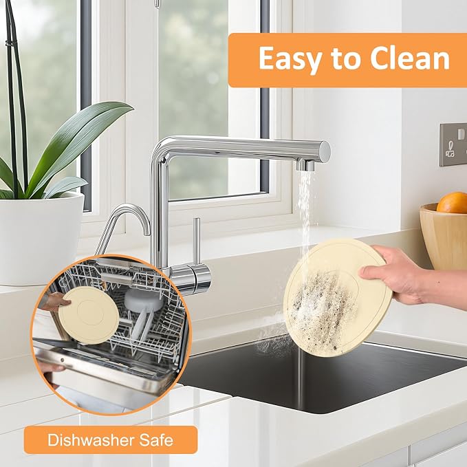 Silicone Trivet Mats 3 Pack Heat Resistant Pot Holders, Multipurpose Non-Slip Hot Pads for Kitchen Potholders, Hot Dishers, Jar Opener, Spoon Holder (Apricot)