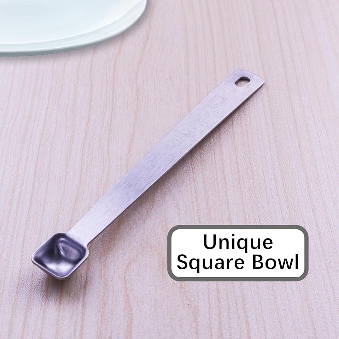 2PCS 1/16tsp(0.3ml) Tiny Measuring Spoon, Small Teaspoon for Tiny Amounts | High Precision, Food-Grade Stainless Steel, ‌Rust-Free, Dishwasher-Safe, Easy-Read Markings, Multi-Purpose, Sturdy & Durable
