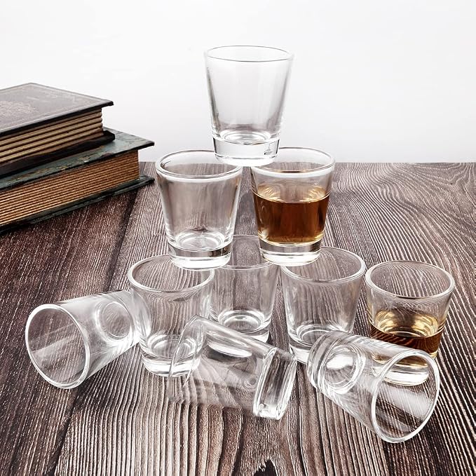 Heavy Base Shot Glasses, 1.5 oz Sets of Clear Shot Glass (48 Pack), Measuring Cup for Espresso, Liquid, and Wine - Heavy Glass (Glass, 48Pack)