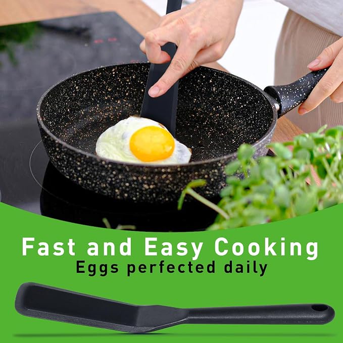 Eggssentials Egg Poacher Insert Stainless Steel Poached Egg Cooker Eggs Poaching Cup PFOA Free Egg Poachers Nonstick, Egg Spatula is Heat Resistant Non-Stick Pancake Spatula